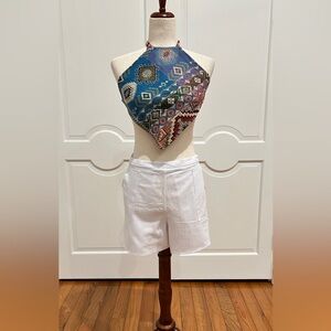 Artisan Hippie Boho Style wrap shorts made in Oaxaca Mexico.